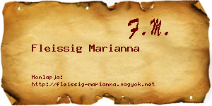 Fleissig Marianna névjegykártya