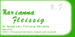 marianna fleissig business card